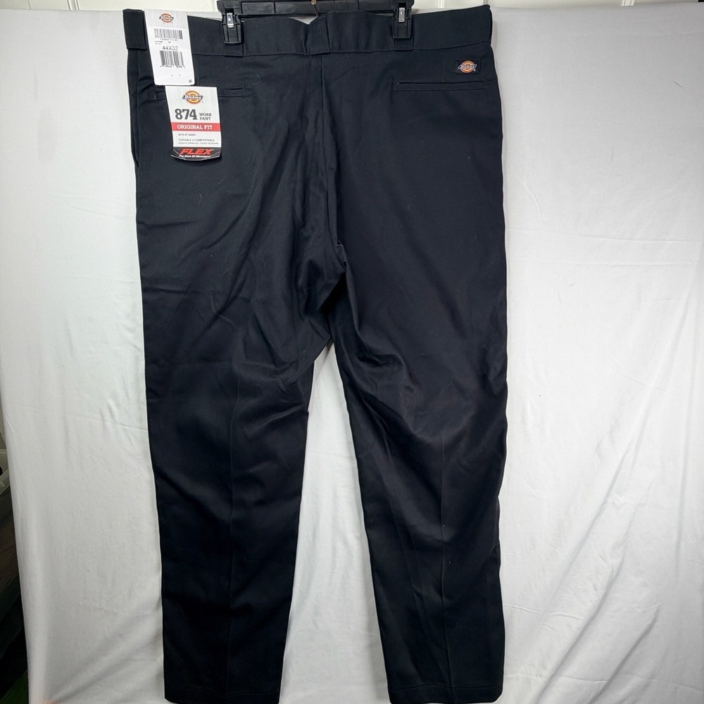 Dickies 874 Flex Original Fit Work Pants Mens 44x32 Black 11874BK New